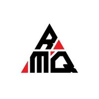 rmq driehoek brief logo ontwerp met driehoekige vorm. rmq driehoek logo ontwerp monogram. rmq driehoek vector logo sjabloon met rode kleur. rmq driehoekig logo eenvoudig, elegant en luxueus logo.