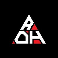 roh driehoek brief logo ontwerp met driehoekige vorm. roh driehoek logo ontwerp monogram. roh driehoek vector logo sjabloon met rode kleur. roh driehoekig logo eenvoudig, elegant en luxueus logo.