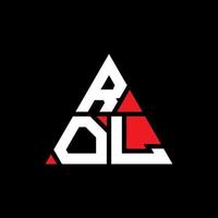 rol driehoek brief logo ontwerp met driehoekige vorm. rol driehoek logo ontwerp monogram. rol driehoek vector logo sjabloon met rode kleur. rol driehoekig logo eenvoudig, elegant en luxueus logo.