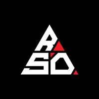 rso driehoek brief logo ontwerp met driehoekige vorm. rso driehoek logo ontwerp monogram. rso driehoek vector logo sjabloon met rode kleur. rso driehoekig logo eenvoudig, elegant en luxueus logo.