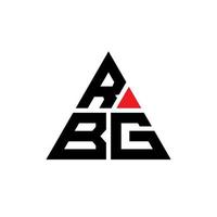 rbg driehoek brief logo ontwerp met driehoekige vorm. rbg driehoek logo ontwerp monogram. rbg driehoek vector logo sjabloon met rode kleur. rbg driehoekig logo eenvoudig, elegant en luxueus logo.