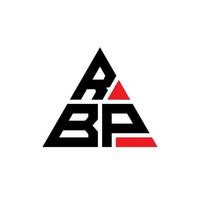 rbp driehoek brief logo ontwerp met driehoekige vorm. rbp driehoek logo ontwerp monogram. rbp driehoek vector logo sjabloon met rode kleur. rbp driehoekig logo eenvoudig, elegant en luxueus logo.