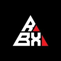 rbx driehoek brief logo ontwerp met driehoekige vorm. rbx driehoek logo ontwerp monogram. rbx driehoek vector logo sjabloon met rode kleur. rbx driehoekig logo eenvoudig, elegant en luxueus logo.