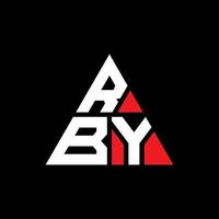 rby driehoek brief logo ontwerp met driehoekige vorm. rby driehoek logo ontwerp monogram. rby driehoek vector logo sjabloon met rode kleur. rby driehoekig logo eenvoudig, elegant en luxueus logo.