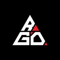 rgo driehoek brief logo ontwerp met driehoekige vorm. rgo driehoek logo ontwerp monogram. rgo driehoek vector logo sjabloon met rode kleur. rgo driehoekig logo eenvoudig, elegant en luxueus logo.