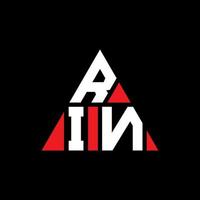 rin driehoek brief logo ontwerp met driehoekige vorm. rin driehoek logo ontwerp monogram. rin driehoek vector logo sjabloon met rode kleur. rin driehoekig logo eenvoudig, elegant en luxueus logo.