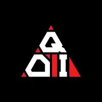 qoi driehoek brief logo ontwerp met driehoekige vorm. qoi driehoek logo ontwerp monogram. qoi driehoek vector logo sjabloon met rode kleur. qoi driehoekig logo eenvoudig, elegant en luxueus logo.