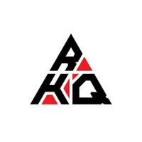 rkq driehoek brief logo ontwerp met driehoekige vorm. rkq driehoek logo ontwerp monogram. rkq driehoek vector logo sjabloon met rode kleur. rkq driehoekig logo eenvoudig, elegant en luxueus logo.