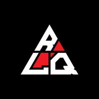 rlq driehoek brief logo ontwerp met driehoekige vorm. rlq driehoek logo ontwerp monogram. rlq driehoek vector logo sjabloon met rode kleur. rlq driehoekig logo eenvoudig, elegant en luxueus logo.