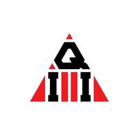 qii driehoek brief logo ontwerp met driehoekige vorm. qii driehoek logo ontwerp monogram. qii driehoek vector logo sjabloon met rode kleur. qii driehoekig logo eenvoudig, elegant en luxueus logo.