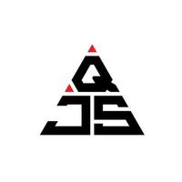 qjs driehoek brief logo ontwerp met driehoekige vorm. qjs driehoek logo ontwerp monogram. qjs driehoek vector logo sjabloon met rode kleur. qjs driehoekig logo eenvoudig, elegant en luxueus logo.