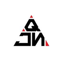 qjn driehoek brief logo ontwerp met driehoekige vorm. qjn driehoek logo ontwerp monogram. qjn driehoek vector logo sjabloon met rode kleur. qjn driehoekig logo eenvoudig, elegant en luxueus logo.