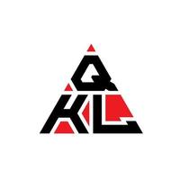 qkl driehoek brief logo ontwerp met driehoekige vorm. qkl driehoek logo ontwerp monogram. qkl driehoek vector logo sjabloon met rode kleur. qkl driehoekig logo eenvoudig, elegant en luxueus logo.