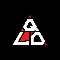 qlo driehoek letter logo ontwerp met driehoekige vorm. qlo driehoek logo ontwerp monogram. qlo driehoek vector logo sjabloon met rode kleur. qlo driehoekig logo eenvoudig, elegant en luxueus logo.