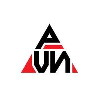pvn driehoek brief logo ontwerp met driehoekige vorm. pvn driehoek logo ontwerp monogram. pvn driehoek vector logo sjabloon met rode kleur. pvn driehoekig logo eenvoudig, elegant en luxueus logo.