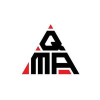 qma driehoek brief logo ontwerp met driehoekige vorm. qma driehoek logo ontwerp monogram. qma driehoek vector logo sjabloon met rode kleur. qma driehoekig logo eenvoudig, elegant en luxueus logo.