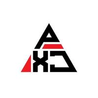 pxj driehoek brief logo ontwerp met driehoekige vorm. pxj driehoek logo ontwerp monogram. pxj driehoek vector logo sjabloon met rode kleur. pxj driehoekig logo eenvoudig, elegant en luxueus logo.