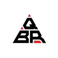 qbr driehoek brief logo ontwerp met driehoekige vorm. qbr driehoek logo ontwerp monogram. qbr driehoek vector logo sjabloon met rode kleur. qbr driehoekig logo eenvoudig, elegant en luxueus logo.