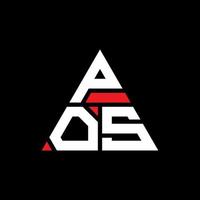 pos driehoek brief logo ontwerp met driehoekige vorm. pos driehoek logo ontwerp monogram. pos driehoek vector logo sjabloon met rode kleur. pos driehoekig logo eenvoudig, elegant en luxueus logo.