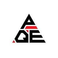 pqe driehoek letter logo ontwerp met driehoekige vorm. pqe driehoek logo ontwerp monogram. pqe driehoek vector logo sjabloon met rode kleur. pqe driehoekig logo eenvoudig, elegant en luxueus logo.