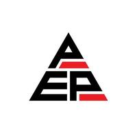 pep driehoek brief logo ontwerp met driehoekige vorm. pep driehoek logo ontwerp monogram. pep driehoek vector logo sjabloon met rode kleur. pep driehoekig logo eenvoudig, elegant en luxueus logo.