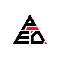 peo driehoek brief logo ontwerp met driehoekige vorm. peo driehoek logo ontwerp monogram. peo driehoek vector logo sjabloon met rode kleur. peo driehoekig logo eenvoudig, elegant en luxueus logo.