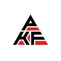 pkf driehoek brief logo ontwerp met driehoekige vorm. pkf driehoek logo ontwerp monogram. pkf driehoek vector logo sjabloon met rode kleur. pkf driehoekig logo eenvoudig, elegant en luxueus logo.