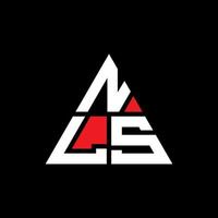 nls driehoek brief logo ontwerp met driehoekige vorm. nls driehoek logo ontwerp monogram. nls driehoek vector logo sjabloon met rode kleur. nls driehoekig logo eenvoudig, elegant en luxueus logo.