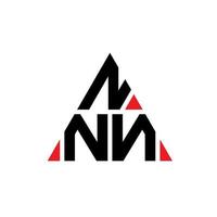 nn driehoek brief logo ontwerp met driehoekige vorm. nnn driehoek logo ontwerp monogram. nnn driehoek vector logo sjabloon met rode kleur. nnn driehoekig logo eenvoudig, elegant en luxueus logo.