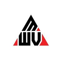mwv driehoek brief logo ontwerp met driehoekige vorm. mwv driehoek logo ontwerp monogram. mwv driehoek vector logo sjabloon met rode kleur. mwv driehoekig logo eenvoudig, elegant en luxueus logo.