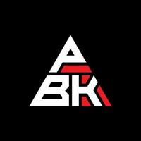 pbk driehoek brief logo ontwerp met driehoekige vorm. pbk driehoek logo ontwerp monogram. pbk driehoek vector logo sjabloon met rode kleur. pbk driehoekig logo eenvoudig, elegant en luxueus logo.