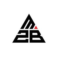 mzb driehoek brief logo ontwerp met driehoekige vorm. mzb driehoek logo ontwerp monogram. mzb driehoek vector logo sjabloon met rode kleur. mzb driehoekig logo eenvoudig, elegant en luxueus logo.