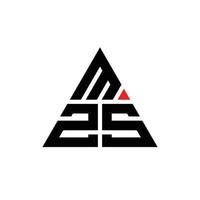 mzs driehoek brief logo ontwerp met driehoekige vorm. mzs driehoek logo ontwerp monogram. mzs driehoek vector logo sjabloon met rode kleur. mzs driehoekig logo eenvoudig, elegant en luxueus logo.