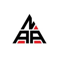 naa driehoek brief logo ontwerp met driehoekige vorm. naa driehoek logo ontwerp monogram. naa driehoek vector logo sjabloon met rode kleur. naa driehoekig logo eenvoudig, elegant en luxueus logo.