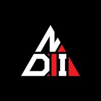 ndi driehoek brief logo ontwerp met driehoekige vorm. ndi driehoek logo ontwerp monogram. ndi driehoek vector logo sjabloon met rode kleur. ndi driehoekig logo eenvoudig, elegant en luxueus logo.