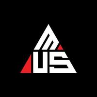 mus driehoek brief logo ontwerp met driehoekige vorm. mus driehoek logo ontwerp monogram. mus driehoek vector logo sjabloon met rode kleur. mus driehoekig logo eenvoudig, elegant en luxueus logo.