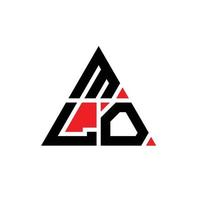 mlo driehoek letter logo ontwerp met driehoekige vorm. mlo driehoek logo ontwerp monogram. mlo driehoek vector logo sjabloon met rode kleur. mlo driehoekig logo eenvoudig, elegant en luxueus logo.