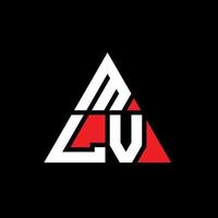 mlv driehoek brief logo ontwerp met driehoekige vorm. mlv driehoek logo ontwerp monogram. mlv driehoek vector logo sjabloon met rode kleur. mlv driehoekig logo eenvoudig, elegant en luxueus logo.