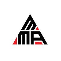 mma driehoek brief logo ontwerp met driehoekige vorm. mma driehoek logo ontwerp monogram. mma driehoek vector logo sjabloon met rode kleur. mma driehoekig logo eenvoudig, elegant en luxueus logo.