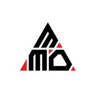 mmo driehoek letter logo ontwerp met driehoekige vorm. mmo driehoek logo ontwerp monogram. mmo driehoek vector logo sjabloon met rode kleur. mmo driehoekig logo eenvoudig, elegant en luxueus logo.