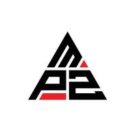 mpz driehoek brief logo ontwerp met driehoekige vorm. mpz driehoek logo ontwerp monogram. mpz driehoek vector logo sjabloon met rode kleur. mpz driehoekig logo eenvoudig, elegant en luxueus logo.
