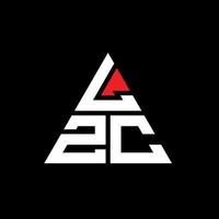 lzc driehoek brief logo ontwerp met driehoekige vorm. lzc driehoek logo ontwerp monogram. lzc driehoek vector logo sjabloon met rode kleur. lzc driehoekig logo eenvoudig, elegant en luxueus logo.