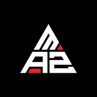maz driehoek brief logo ontwerp met driehoekige vorm. maz driehoek logo ontwerp monogram. maz driehoek vector logo sjabloon met rode kleur. maz driehoekig logo eenvoudig, elegant en luxueus logo.