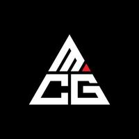 mcg driehoek brief logo ontwerp met driehoekige vorm. mcg driehoek logo ontwerp monogram. mcg driehoek vector logo sjabloon met rode kleur. mcg driehoekig logo eenvoudig, elegant en luxueus logo.