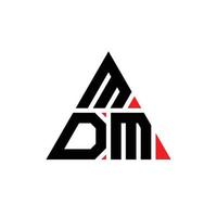 mdm driehoek brief logo ontwerp met driehoekige vorm. mdm driehoek logo ontwerp monogram. mdm driehoek vector logo sjabloon met rode kleur. mdm driehoekig logo eenvoudig, elegant en luxueus logo.