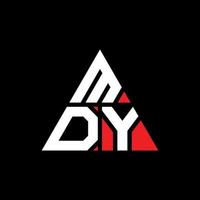 mdy driehoek brief logo ontwerp met driehoekige vorm. mdy driehoek logo ontwerp monogram. mdy driehoek vector logo sjabloon met rode kleur. mdy driehoekig logo eenvoudig, elegant en luxueus logo.