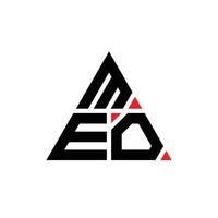 meo driehoek brief logo ontwerp met driehoekige vorm. meo driehoek logo ontwerp monogram. meo driehoek vector logo sjabloon met rode kleur. meo driehoekig logo eenvoudig, elegant en luxueus logo.