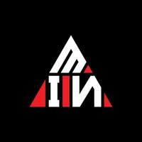 min driehoek brief logo ontwerp met driehoekige vorm. min driehoek logo ontwerp monogram. min driehoek vector logo sjabloon met rode kleur. min driehoekig logo eenvoudig, elegant en luxueus logo.