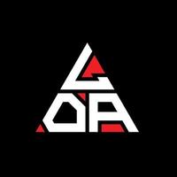 loa driehoek brief logo ontwerp met driehoekige vorm. loa driehoek logo ontwerp monogram. loa driehoek vector logo sjabloon met rode kleur. loa driehoekig logo eenvoudig, elegant en luxueus logo.