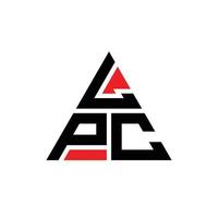 lpc driehoek brief logo ontwerp met driehoekige vorm. lpc driehoek logo ontwerp monogram. lpc driehoek vector logo sjabloon met rode kleur. lpc driehoekig logo eenvoudig, elegant en luxueus logo.